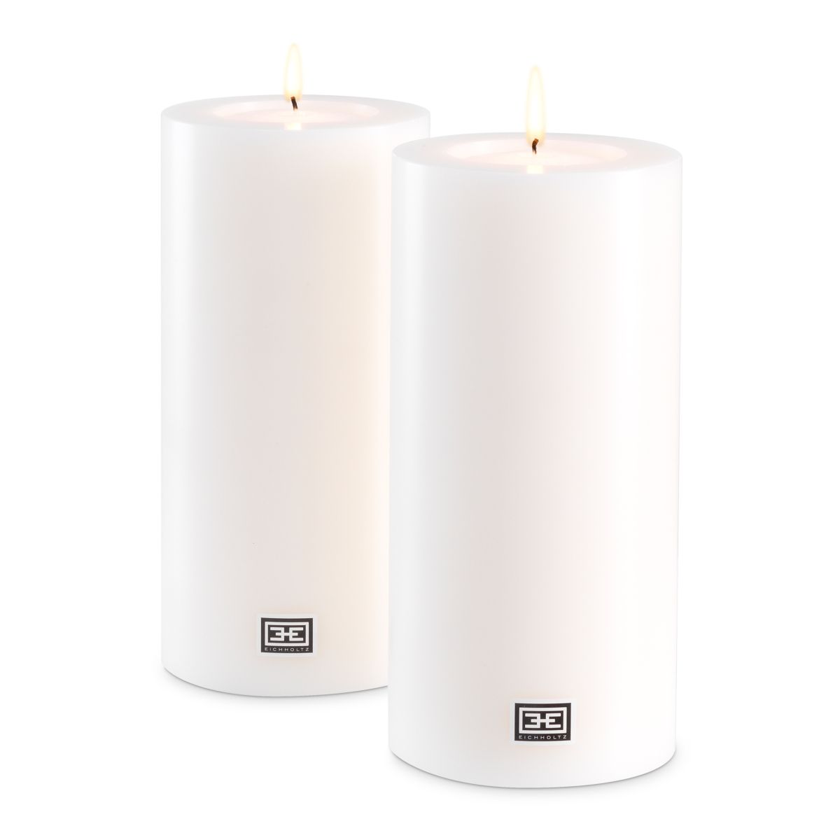 Artificial Candle ø 10 x H. 21 cm set of 2