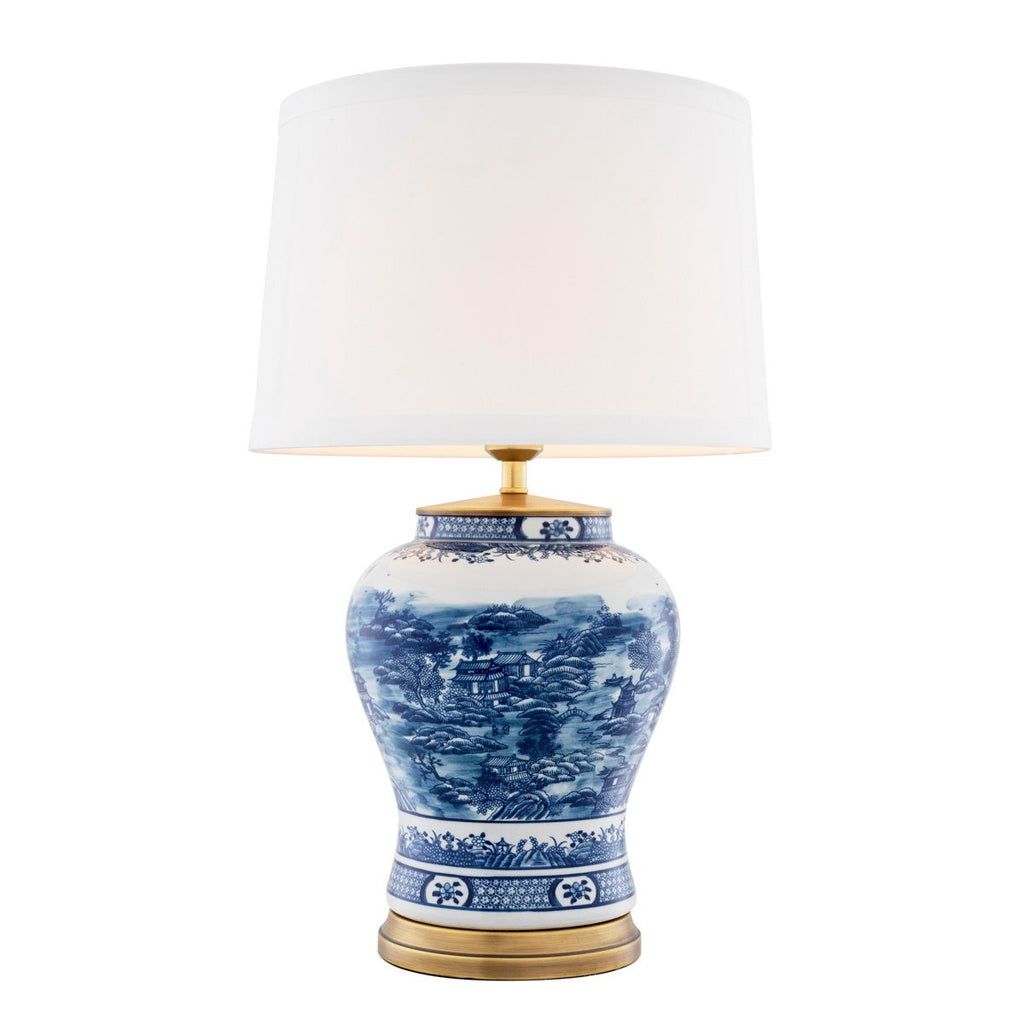 Table Lamp Chinese Blue