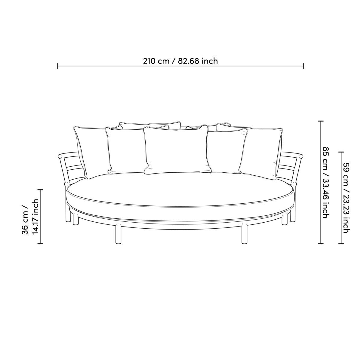 Outdoor Sofa Laguno Round