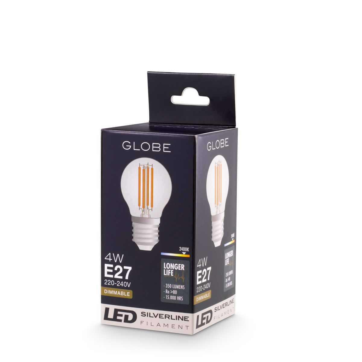 LED Bulb Globe 4W E27 set of 4