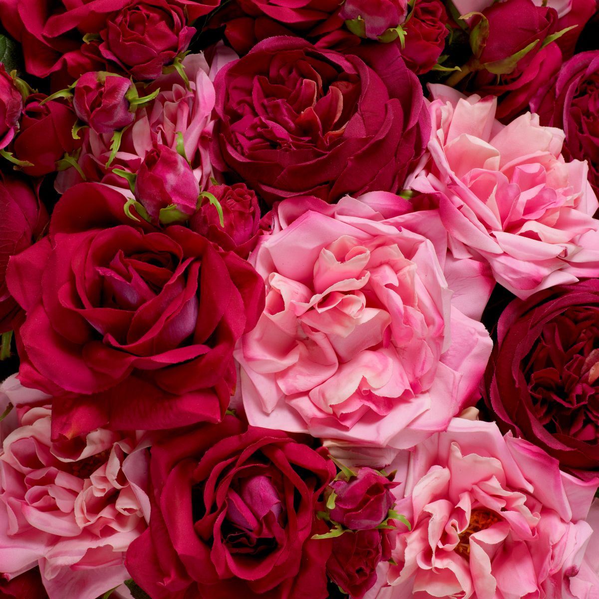 Bouquet of Roses real touch 72 pcs/3 varieties