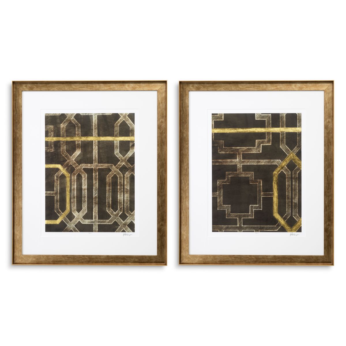 Print Trellis Pattern by Ethan Harper II set of 2