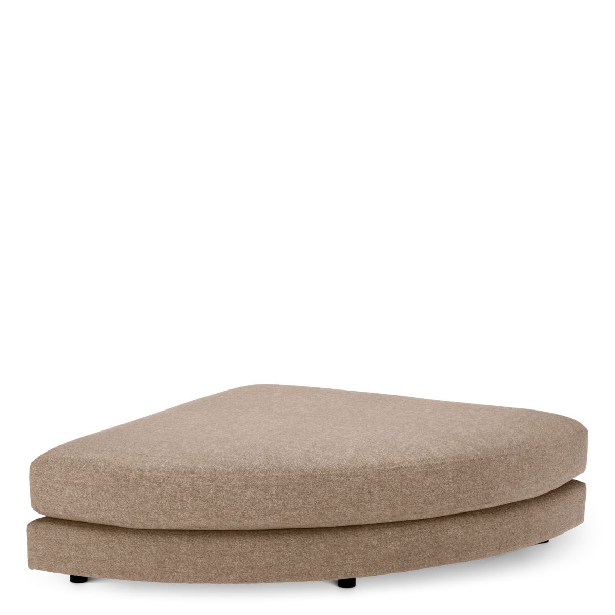 Modulsofa Lounge Club - Ottoman half round Velora Taupe