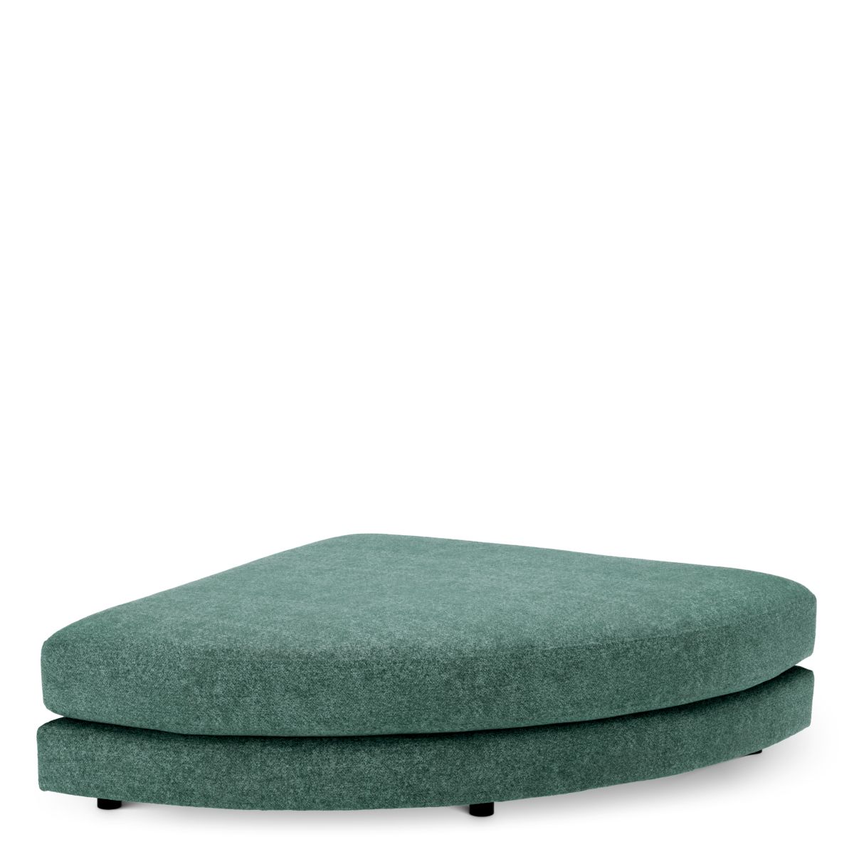 Modulsofa Lounge Club - Ottoman half round Velora Sea Green