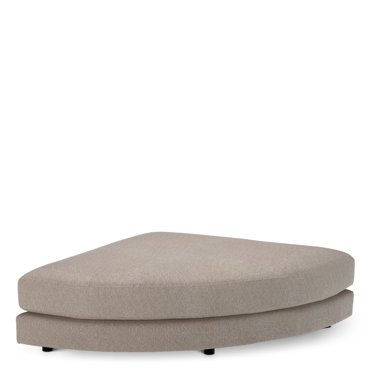 Modulsofa Lounge Club - Ottoman half round Velora Light Grey