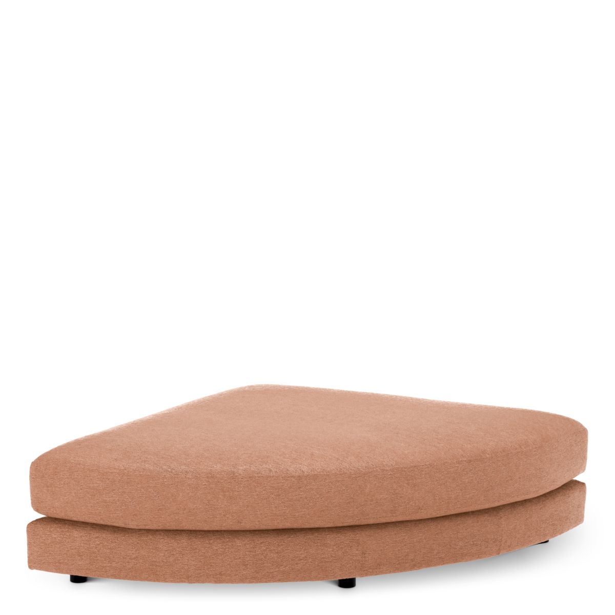 Modulsofa Lounge Club - Ottoman half round Montier Terracotta