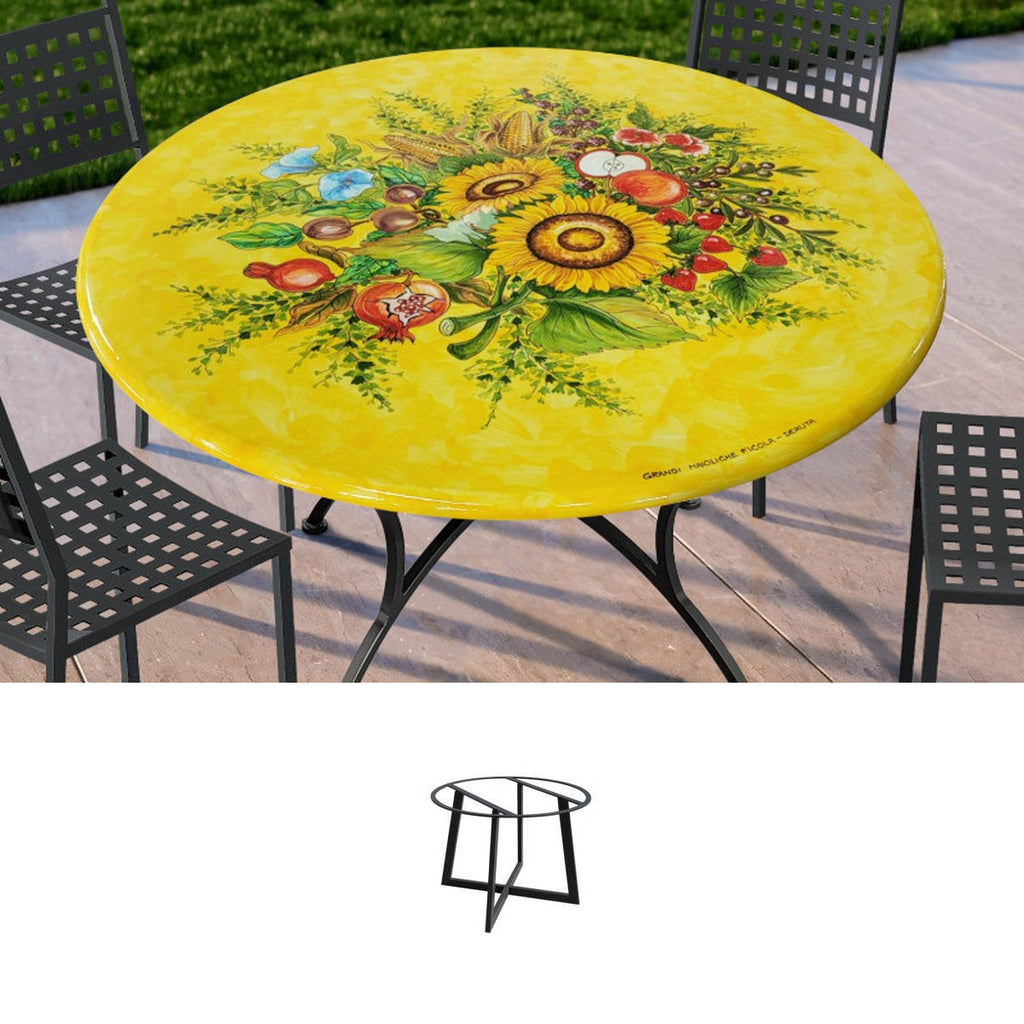 Gartentisch Helios, Ø 100 cm mit Untergestell Life-C D80