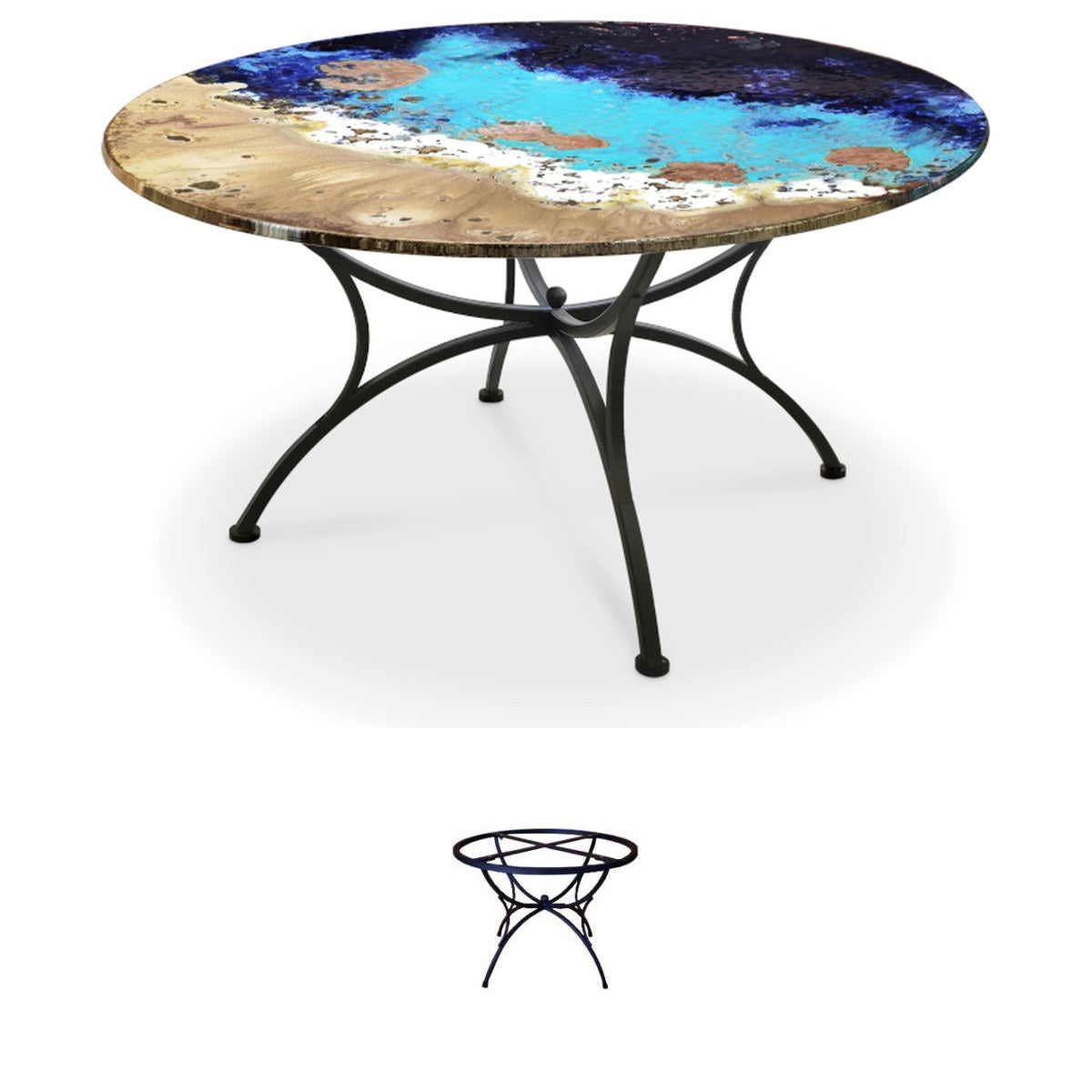 Gartentisch Maui, Ø 120 cm mit Untergestell Vega GD017CS