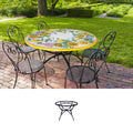 Gartentisch Uva, Limoni e Girasoli, Ø 120 cm mit Untergestell Vega GD017CS