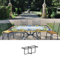 Gartentisch Fantasia di Frutta, 200 × 100 cm mit Untergestell Biquadro 180x80