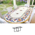 Gartentisch oval Ricco Deruta, 250 × 120 cm mit Untergestell Biquadro