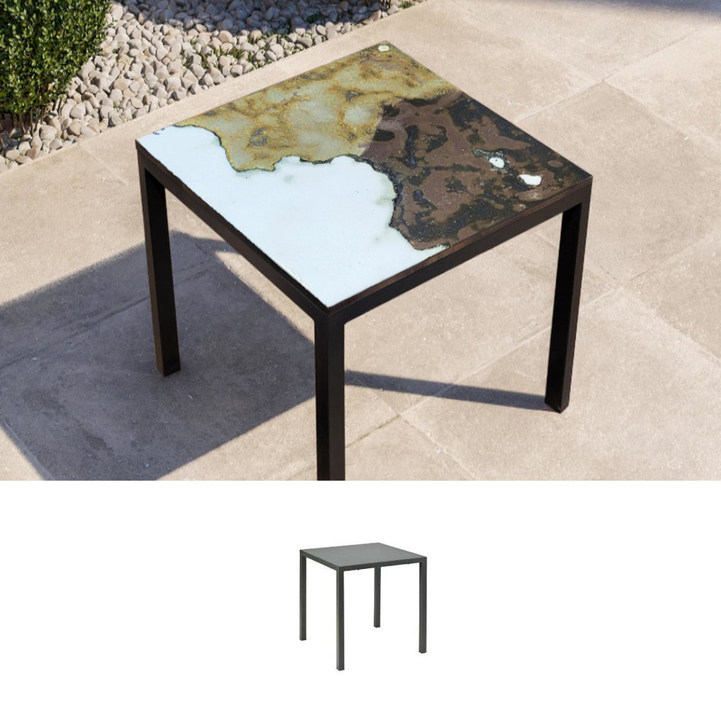 Gartentisch quadratisch Biarritz, 70 × 70 cm mit Untergestell Friends Q70