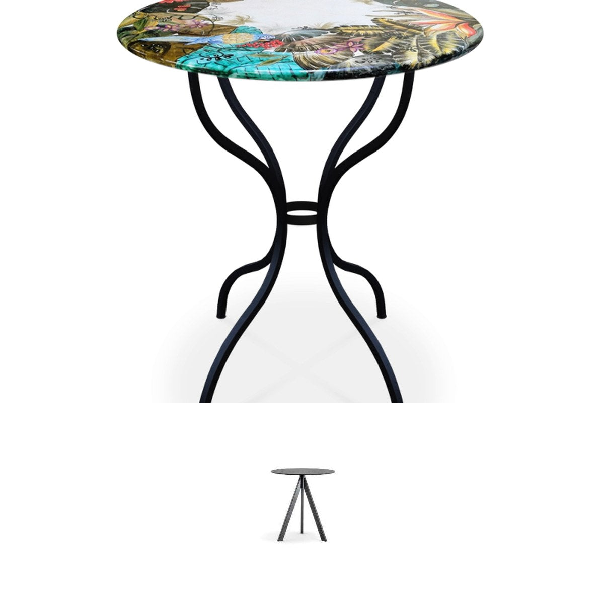 Gartentisch Amazzonia, Ø 70 cm mit Untergestell Archi-Cricket D60