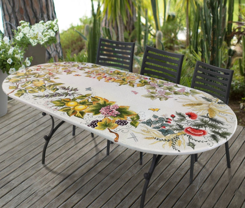 Gartentisch oval Inglese, 200 × 100 cm